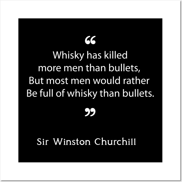 Winston Churchill on Whisky Wall Art by WhiskyLoverDesigns